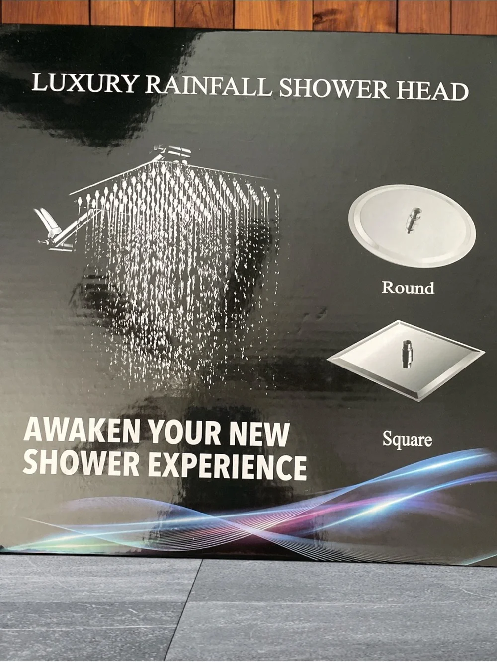 Luxury Rainfall Shower Head - Chrome Finish (Round or Square)